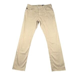 AG Adriano Goldschmied The Ives Khaki Chinos Straight Leg Pants Mens 34x34